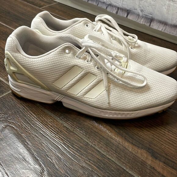 👟 Men’s White Adidas ZX Flux - Size 11 - Great Used Condition - Picture 2 of 7
